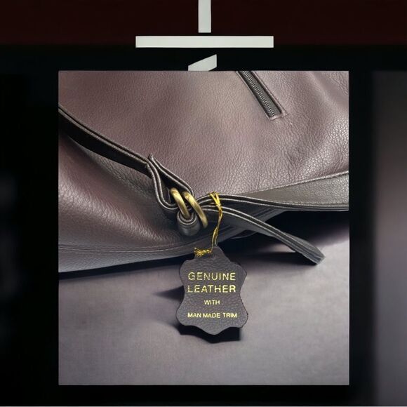 Soft Leather Shoulder Bag in Chocolate Brown l Gold Hardware Medium l Tassel EUC - Picture 10 of 13
